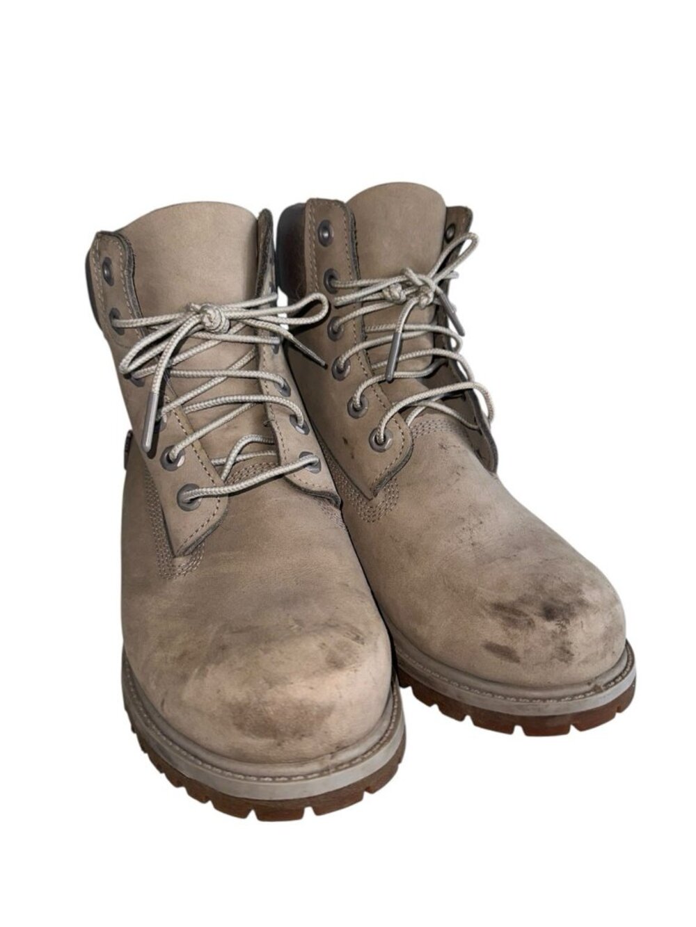 Timberland Women's Premium 6-inch Boots With 200 G Of Primaloft Size 9 Tan Gray